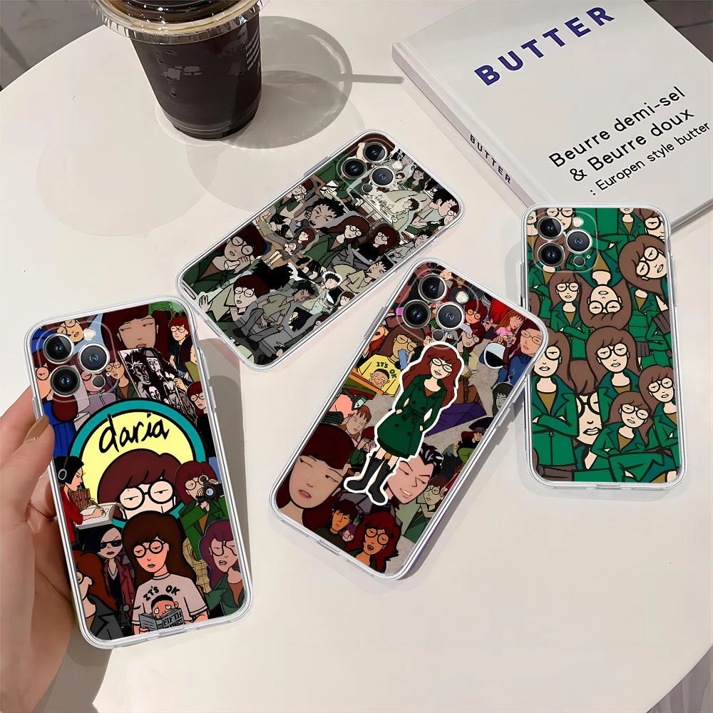 Cartoon D-Daria Phone Case For iPhone 16 15 14 13 12 Mini 11 Pro XS Max X XR SE 6 7 8 Plus Soft Silicone Cover