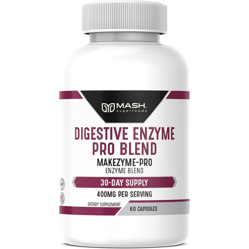 Digestive Supplement, Containing Enzymes and Papaya Leaves, Plant-based Herbal Plants, To Alleviate Gastrointestinal Discomfort