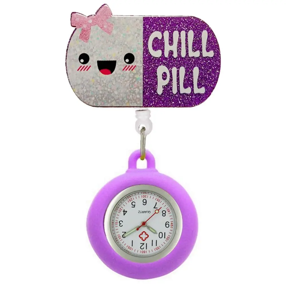 ใหม่ PVC Retractable นาฬิกาเข็มกลัดน่ารักการ์ตูนพยาบาลกระเป๋านาฬิกาสีสันน่ารัก Doctor Badge Reel ของขวัญ