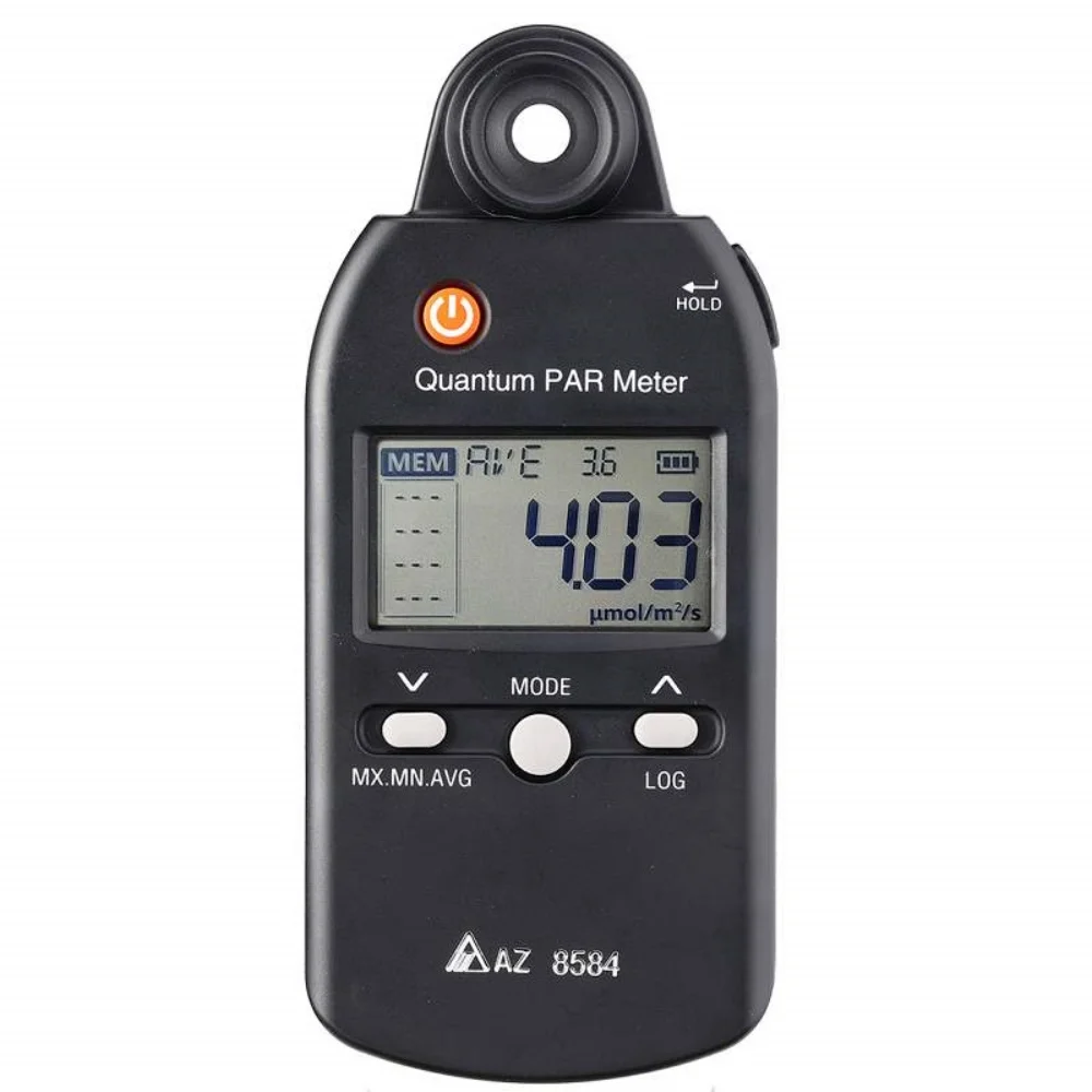 AZ8584 Pocket Full Spectrum Illuminance Meter PAR Meter PPFD Luminous Flux Meter Photometer for Plant Photosynthesis Measurement