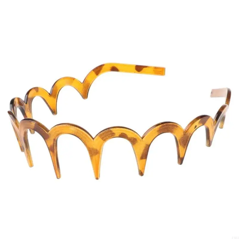 P88A – bandeau à dents longues pour femmes filles, peigne en résine plastique antidérapant, cerceau pour cheveux