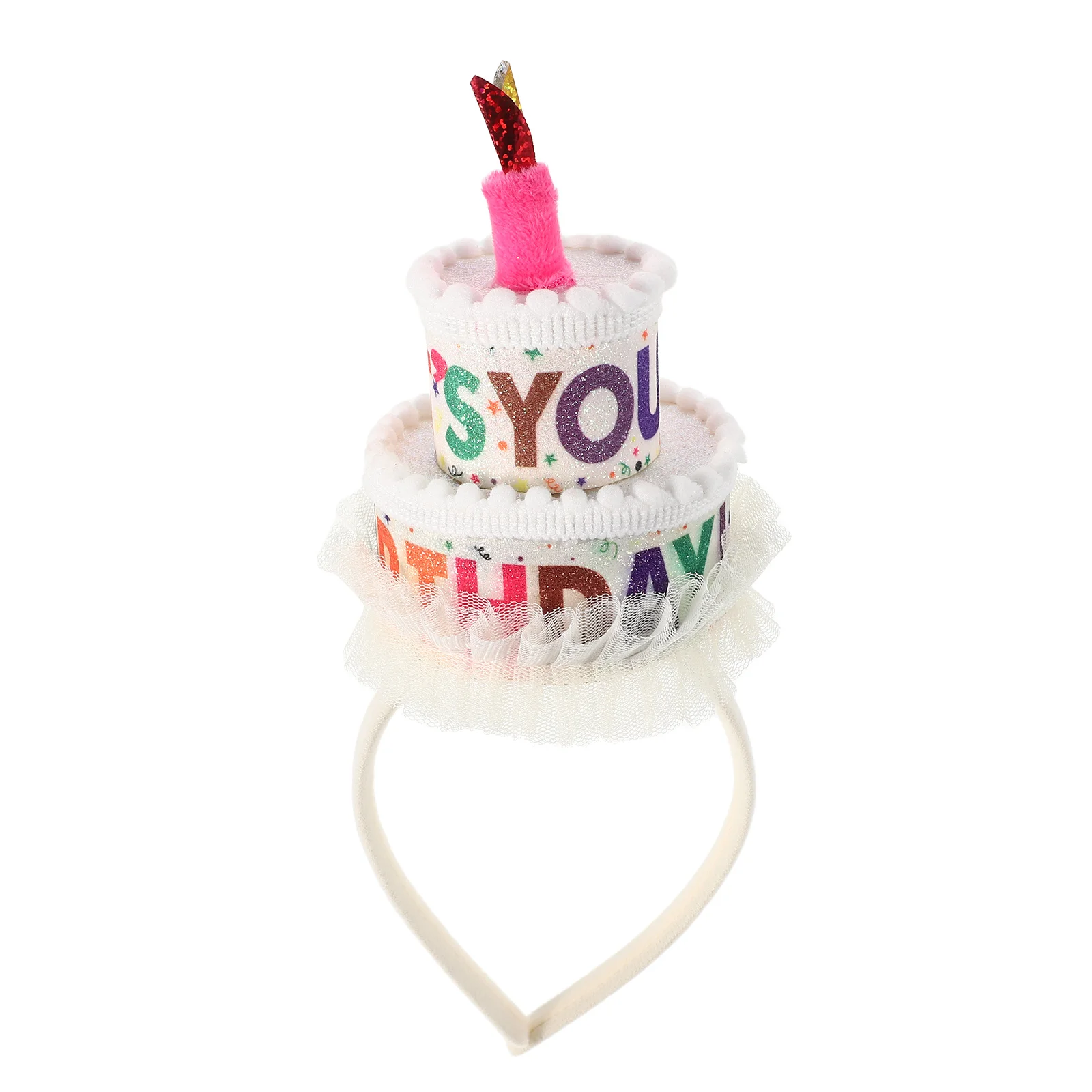 

Cake Headbands Birthday Party Hat White Adult Woman Child Bulk Ice Cream Cupcake Hairband Photo Props Lightweight Comfortable