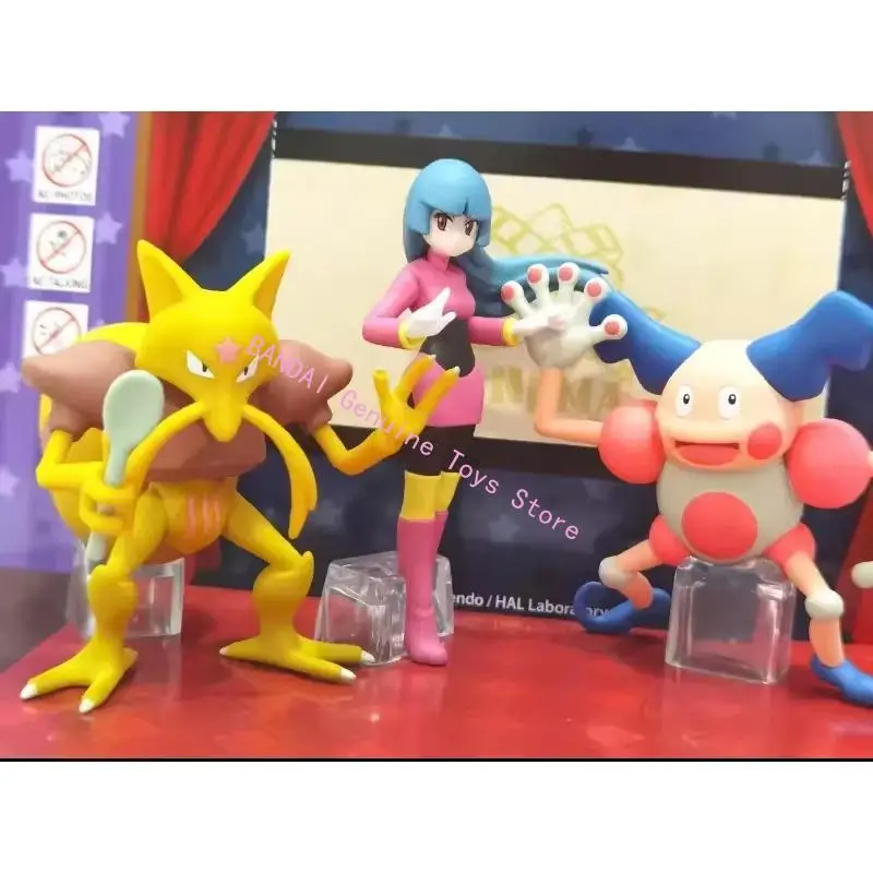 En Stock BANDAI Original SCALE WORLD Pokemon región de Kanto Sabrina Kadabra Mr.Mime figuras de Anime juguetes regalo modelo coleccionable