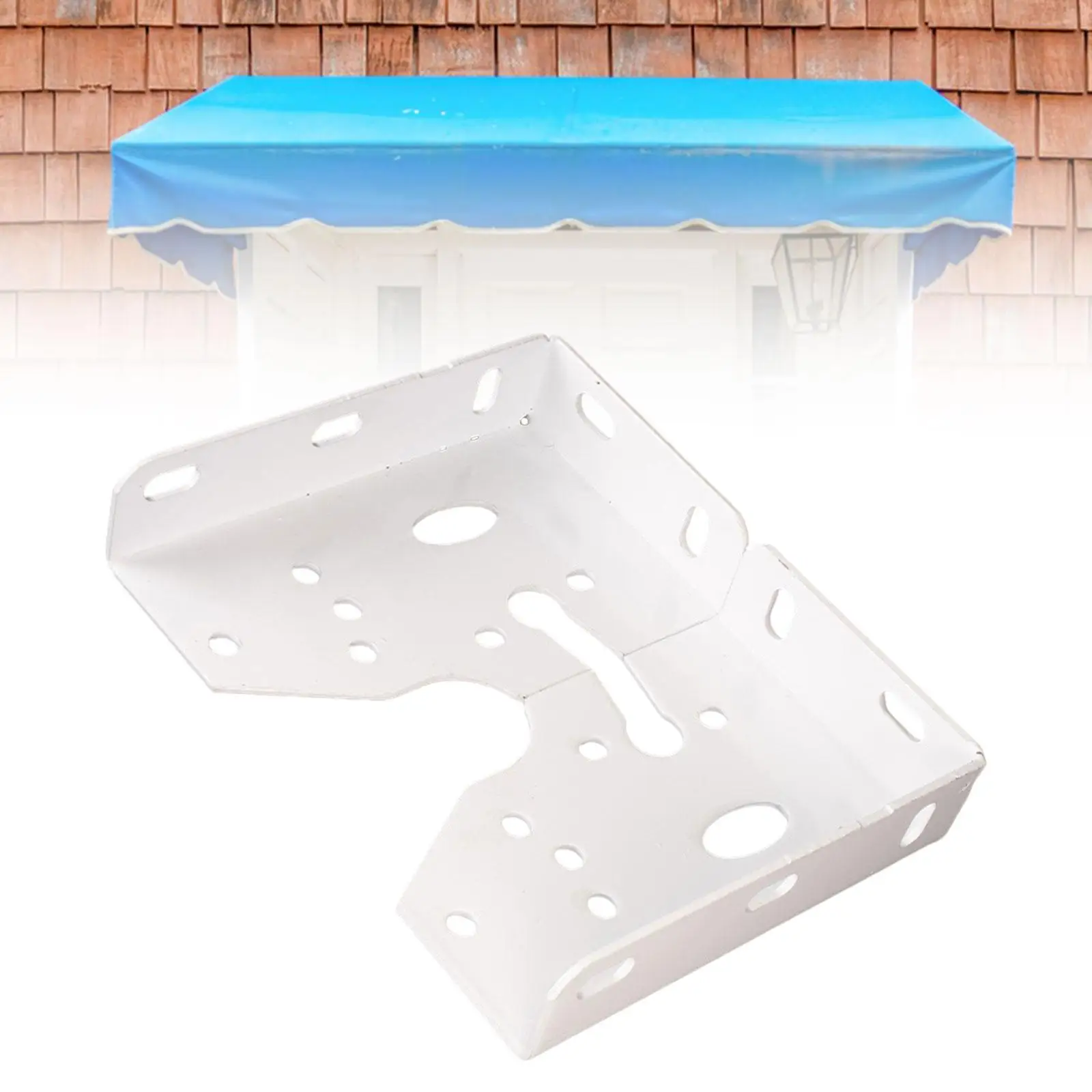 

Awning Fixing Bracket Support Brackets White Baking Paint Plate Simple Awning Mounting Bracket for Yard Home Outdoor Garden