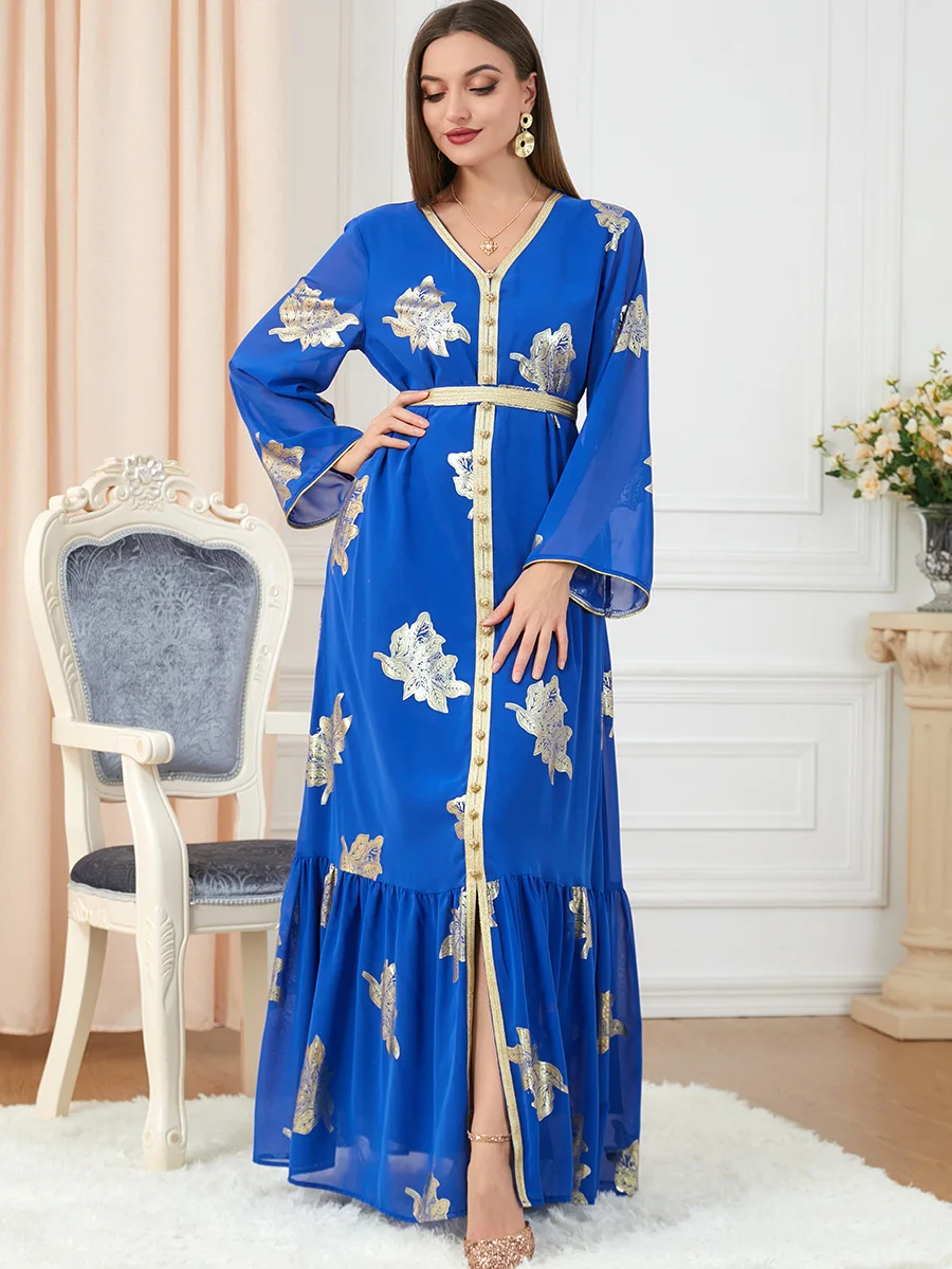 

Women's Moroccan Kaftan Dress, Ramadan, Dubai, Turkey, Islam, Muslim Robe, Longue, Femme, Dresses