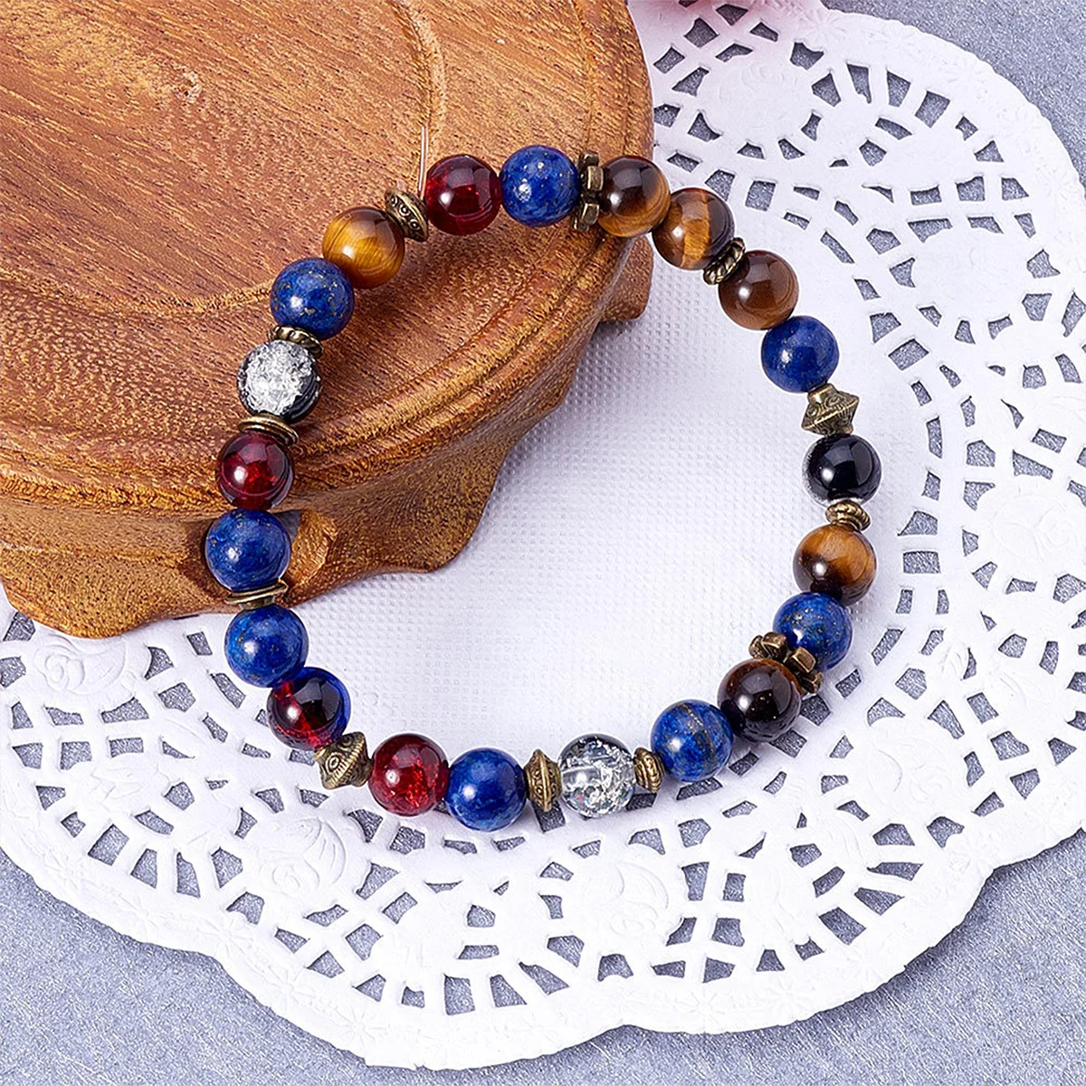 

300Pcs Alloy Beads Mixed Color Hollow Carved Round Spacer Beads for DIY Jewelry Making Accessories Crafts Gift