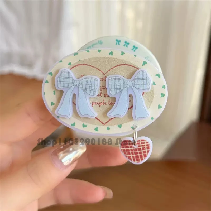 

Korea Cute Bowknot Magnetic Phone Holder Grip Tok Griptok Phone Stand Phone Holder Support For iPhone For Pad Magsafe Smart Tok