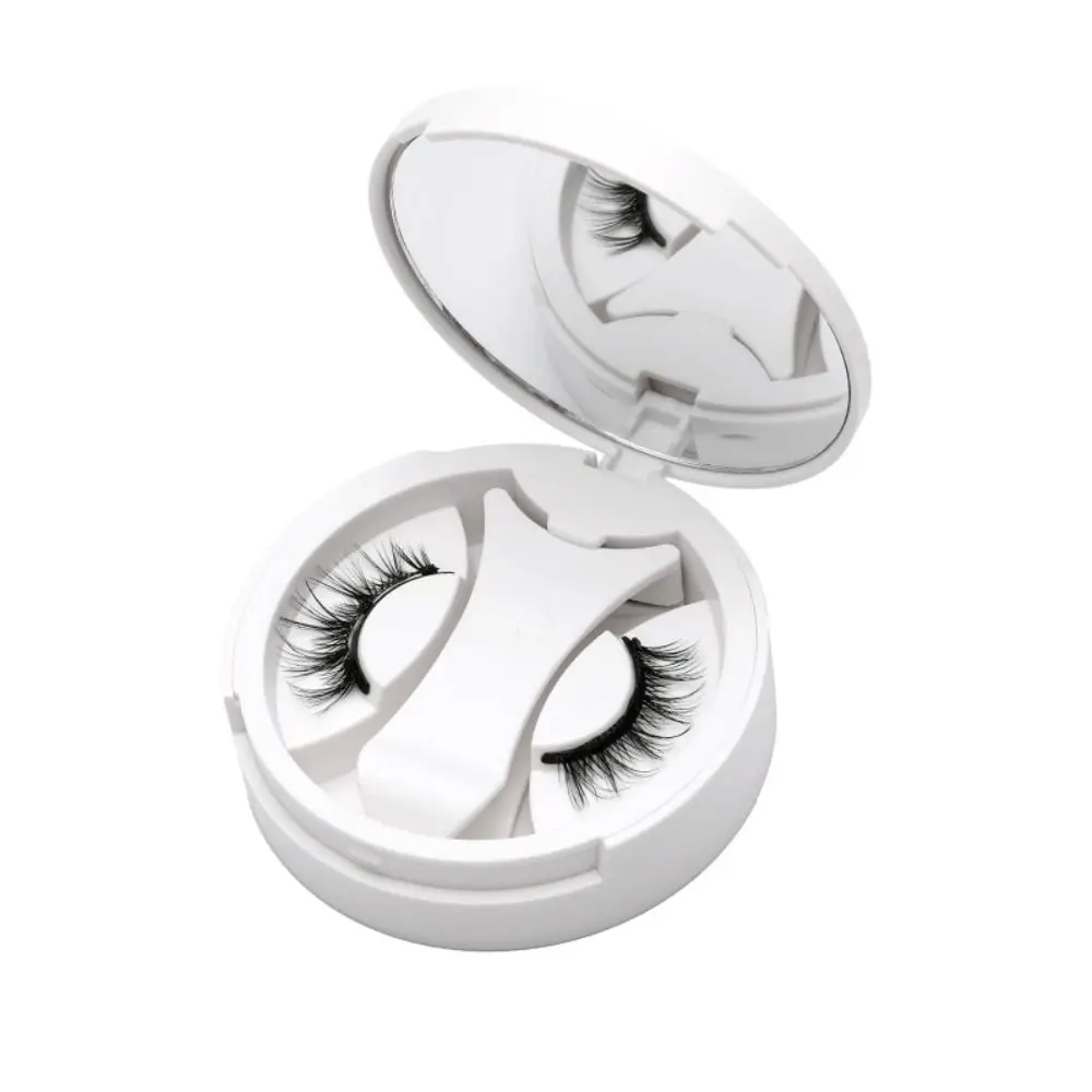 Cat Eye magnetische falsche Wimpern, Make-up mit Spiegel, magnetische Wimpern mit Clip, langlebig, flauschig, kleberfrei, falsche Wimpern
