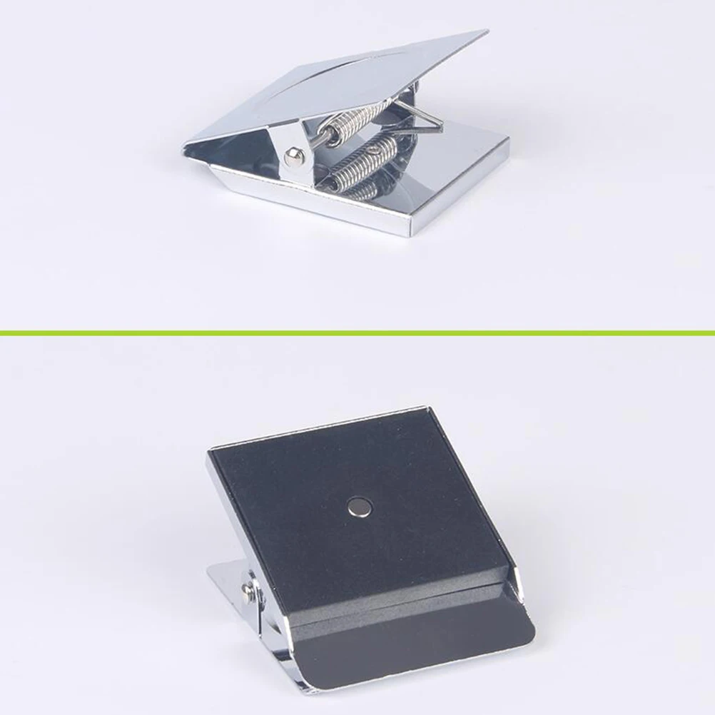 

10pcs 31Mm Magnetic Clips Stainless Steel Square Metal Clip Paper File Organizer Strong Hold For Refrigerator Whiteboard