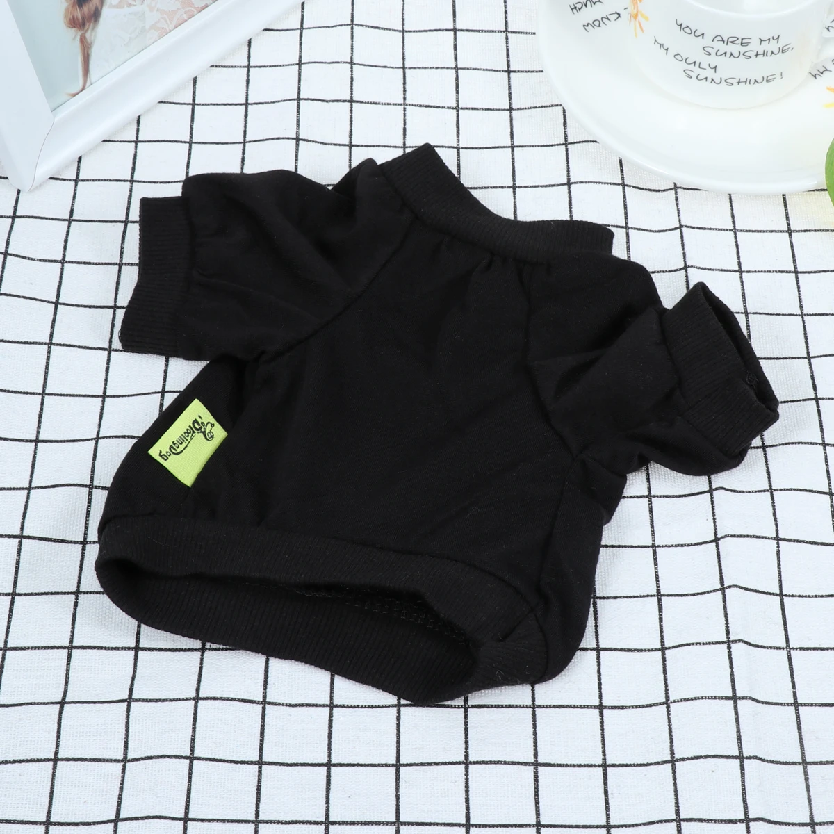 

1Pcs Dog Black Cotton T Shirt Size L Breathable Short Sleeve Pet Clothes Fashion Casual Spring T Shirt