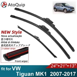 Double Rubber Car Wiper Blades for 2007-2017 VW Tiguan MK1 Front Rear Windshield Wipers Accessories 2013 2014 2015 2016 2017