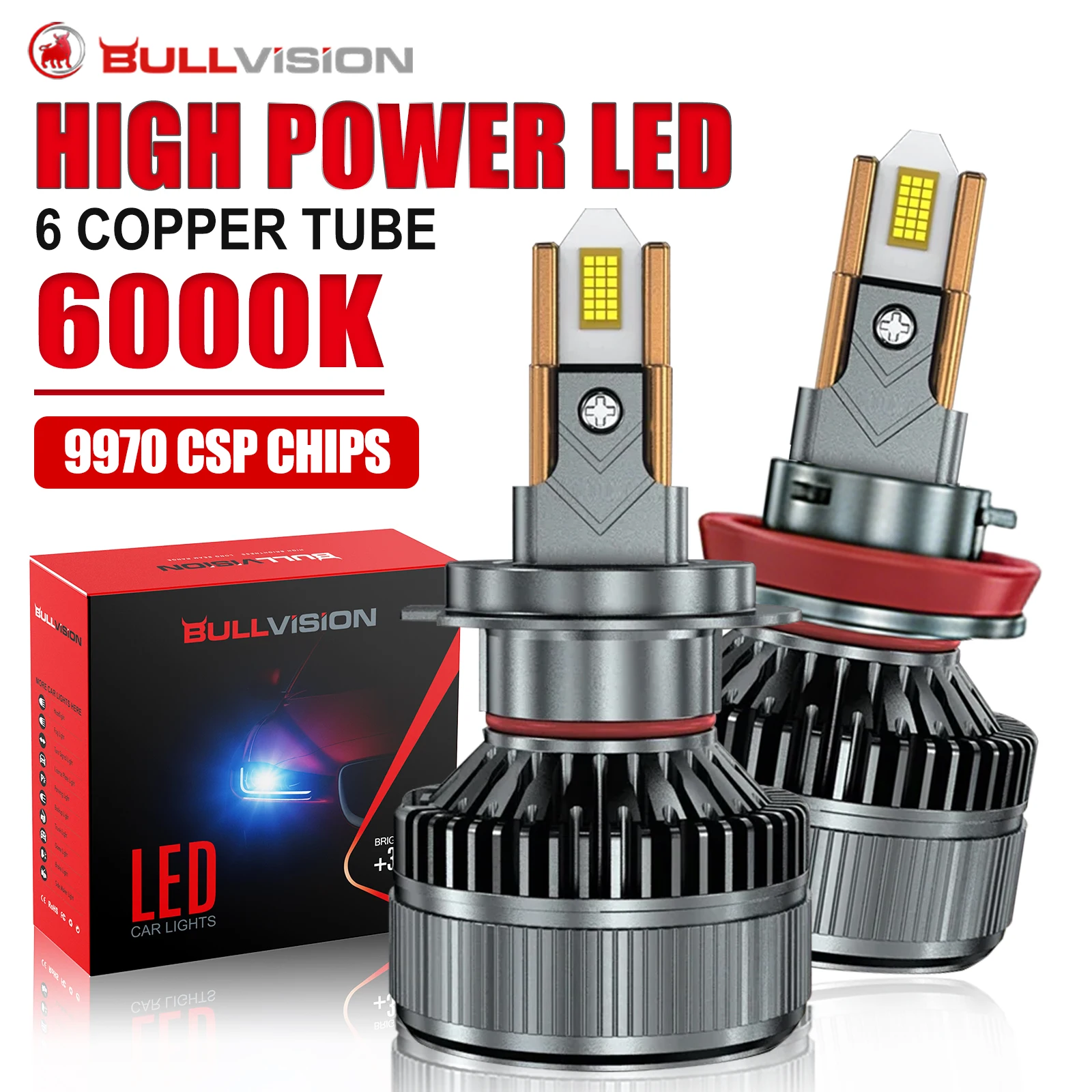 2個入り-h7-車用ledヘッドライト-キャンバス対応-h1-h4-h11-h8-h9-hb3-hb4-9005-9006-9012-hir2-ライト-プラグアンドプレイ電球-6000k-オートランプ-12v