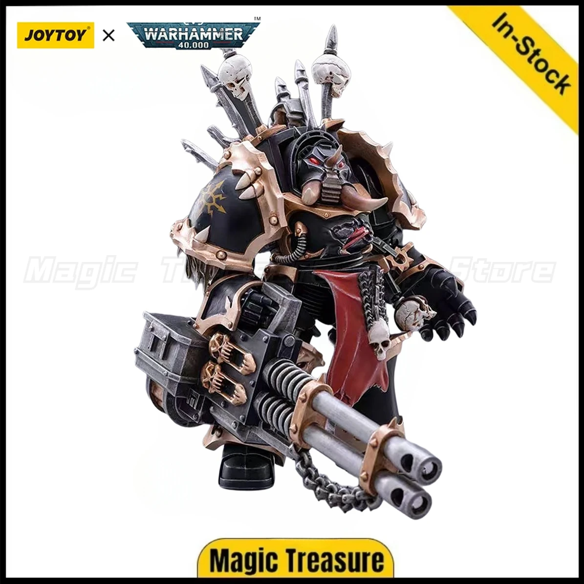 

【В наличии】 Фигурка JOYTOY Warhammer 40K Chaos Space Marines Black Legion Chaos Terminator Brother Gornoth 1/18