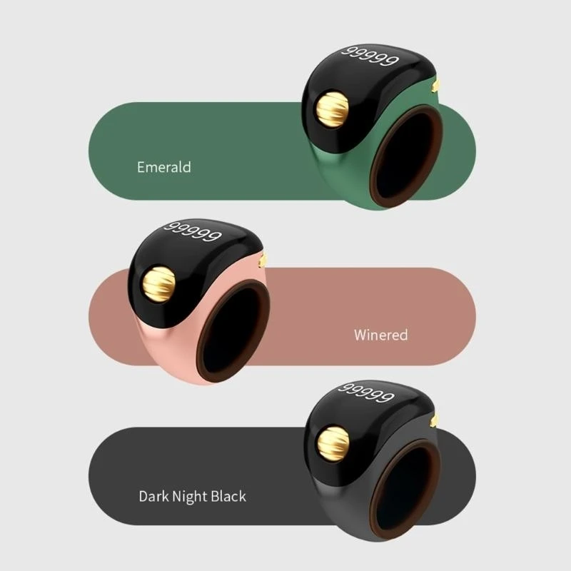 e8ba小さなzikrリング交換可能な祈りのカウンターリング汎用性のある指カウンター