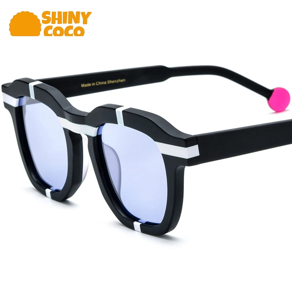 

ShinyCoCo Luxury Brand Frosted Board Square Sunglasses Harajuku Sunglasses Celebrity Personality Driving Glasses