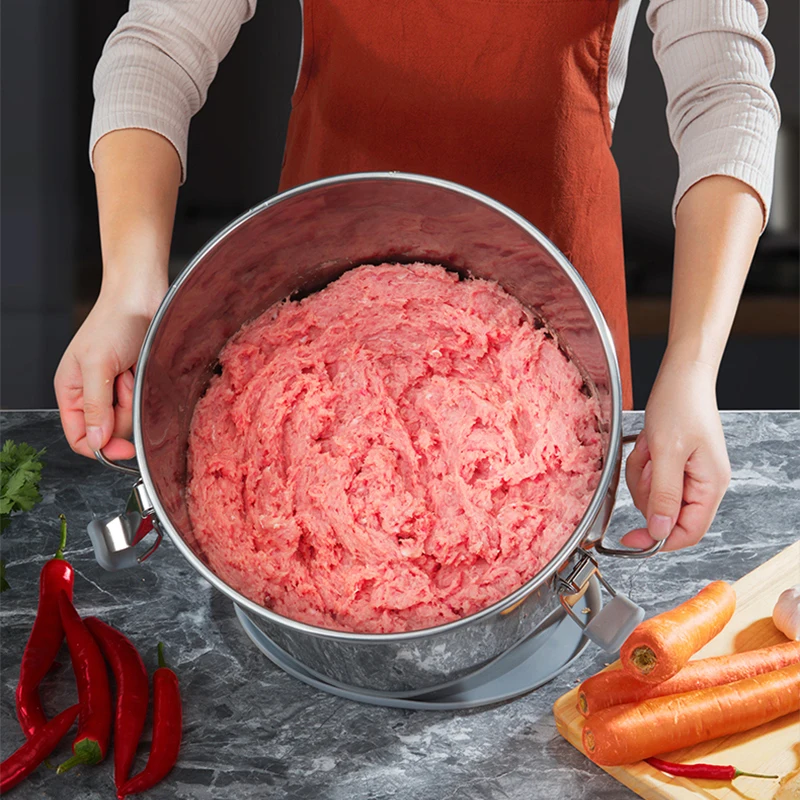 Máquina moedor de carne elétrica comercial, aço inoxidável, recheio, moagem, alimentos, legumes, 16L, 20L disponível