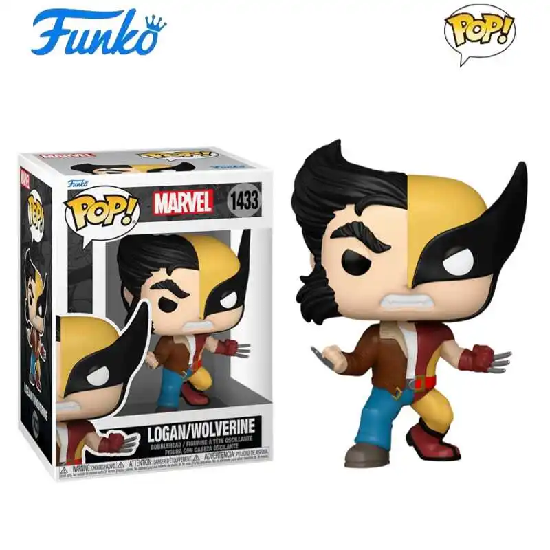 Funko POP Figur Anime Marvel Asli Mainan Action Figure Peter Parker Captain America Wolverine untuk Hadiah Anak Laki-laki Perempuan
