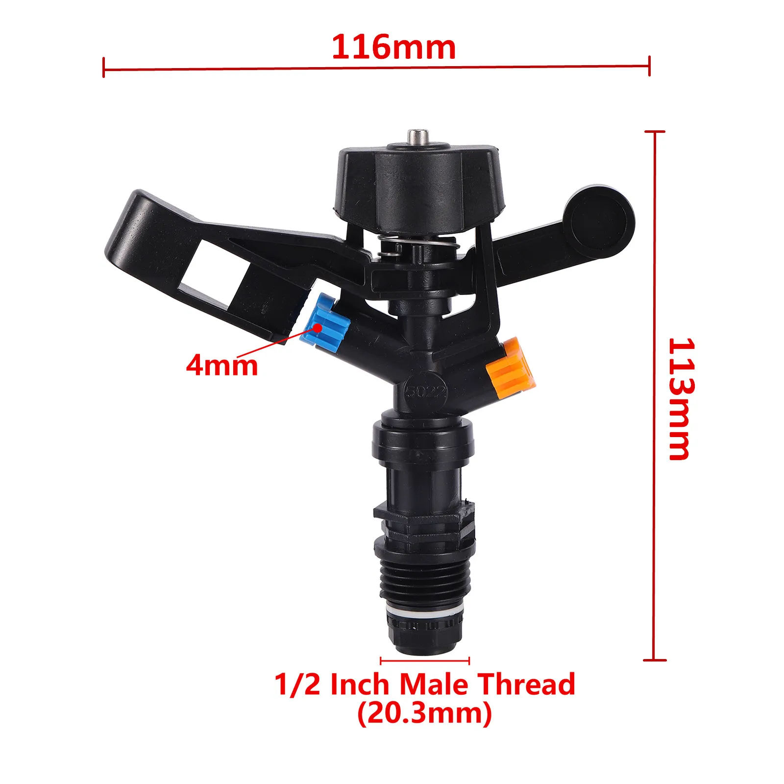 Lawn Irrigation Rotating Sprinkler 360 Degrees Auto-rotate Two Holes Water Spray Head Garden Watering Sprinkler 30 Pcs