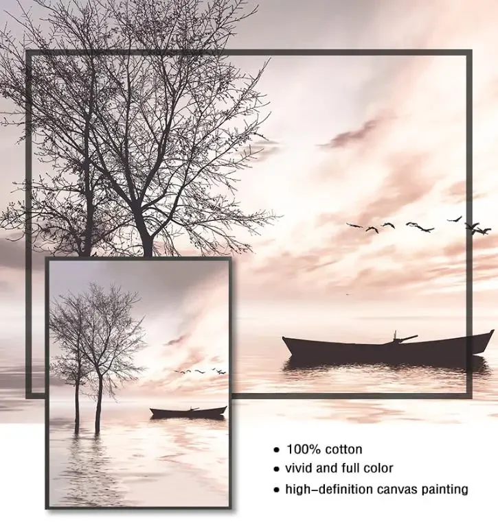 البحر المشهد قماش طباعة الشاطئ المشارك جسر خشبي القش زهرة جدار الفن اللوحة الشمال جدار صور لغرفة المعيشة ديكور