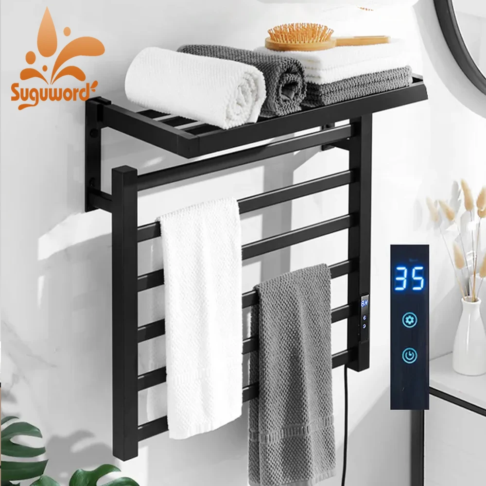 WhiteBathroomElectricHeatedTowelRackwithDigitalDisplayTouchThermostaticDryTowel304StainlessSteelHeater-AliExpress13
