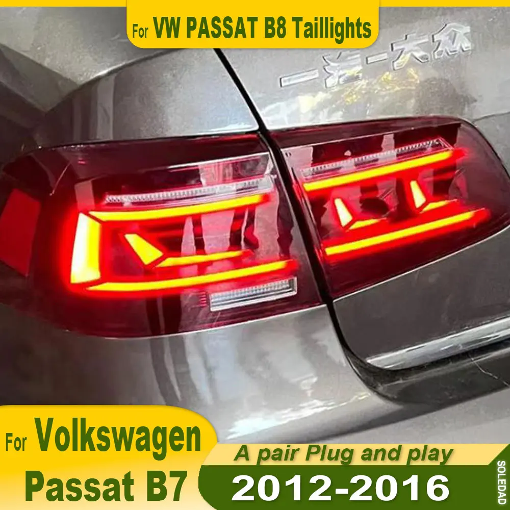 For Volkswagen Passat B7 Taillight 2012 2013-2016 latest Styling Steering signal Brake reversing light Car Accessories Modified