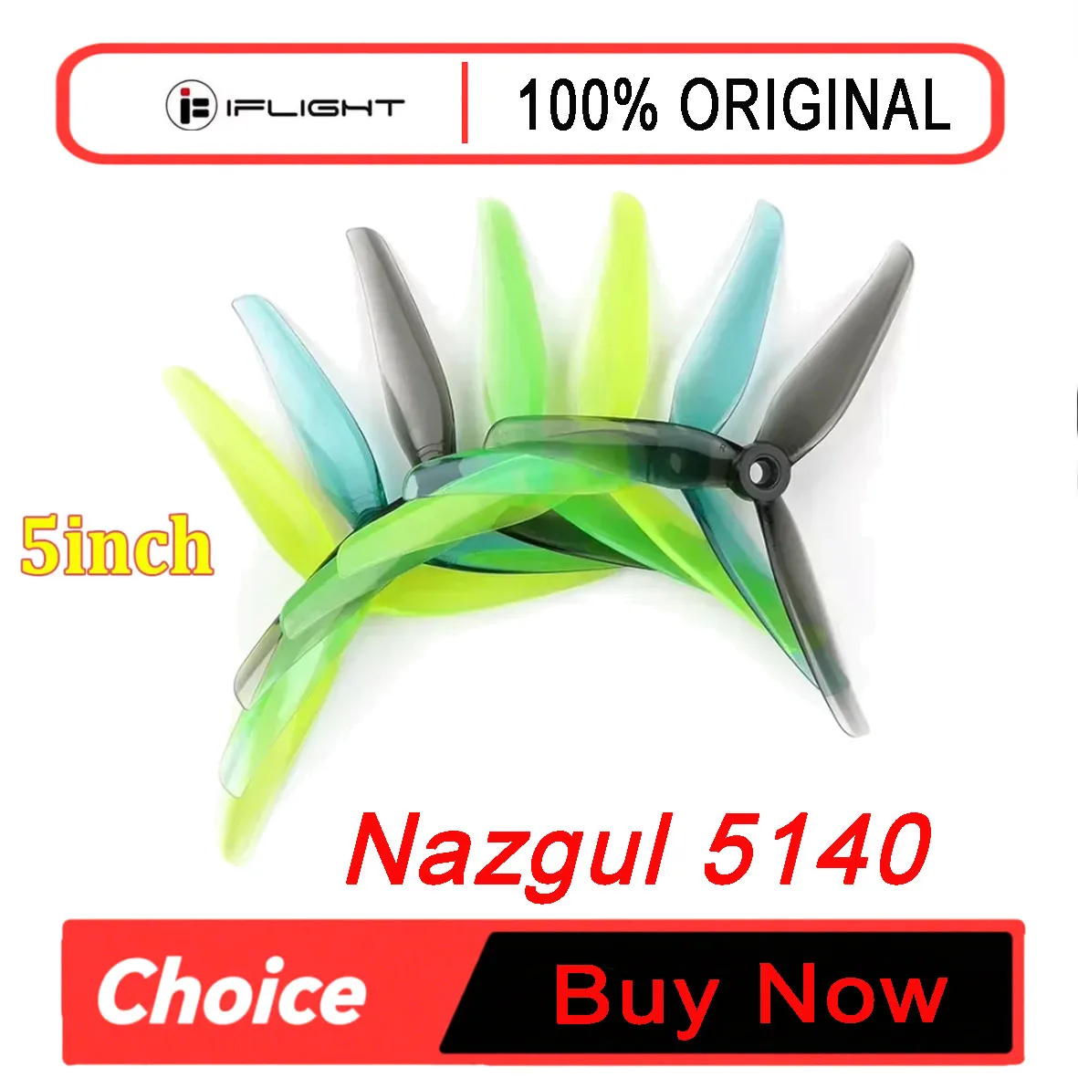 6pairs iFlight Nazgul F5/5140 5 inch 3 blade / tri-blade propeller compatible XING-E 2207 motor for FPV Racing Drone part