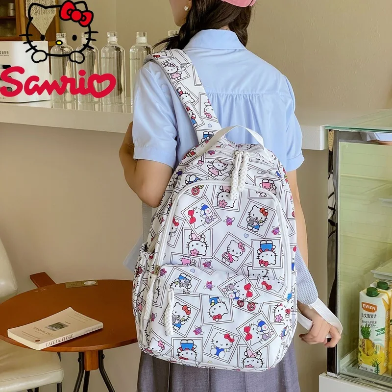 

Sanrio Hello Kitty Kuromi Melody Backpack School Bag Student Stain Resistant Waterproof Cute Large Capacity Cartoon Backpacks