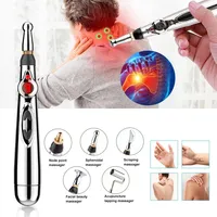 Acupuncture Pen Electric Body Point Massager Pen Back Pain Relief Laser Therapy Electronic Meridian Energy Head Face Neck Foot