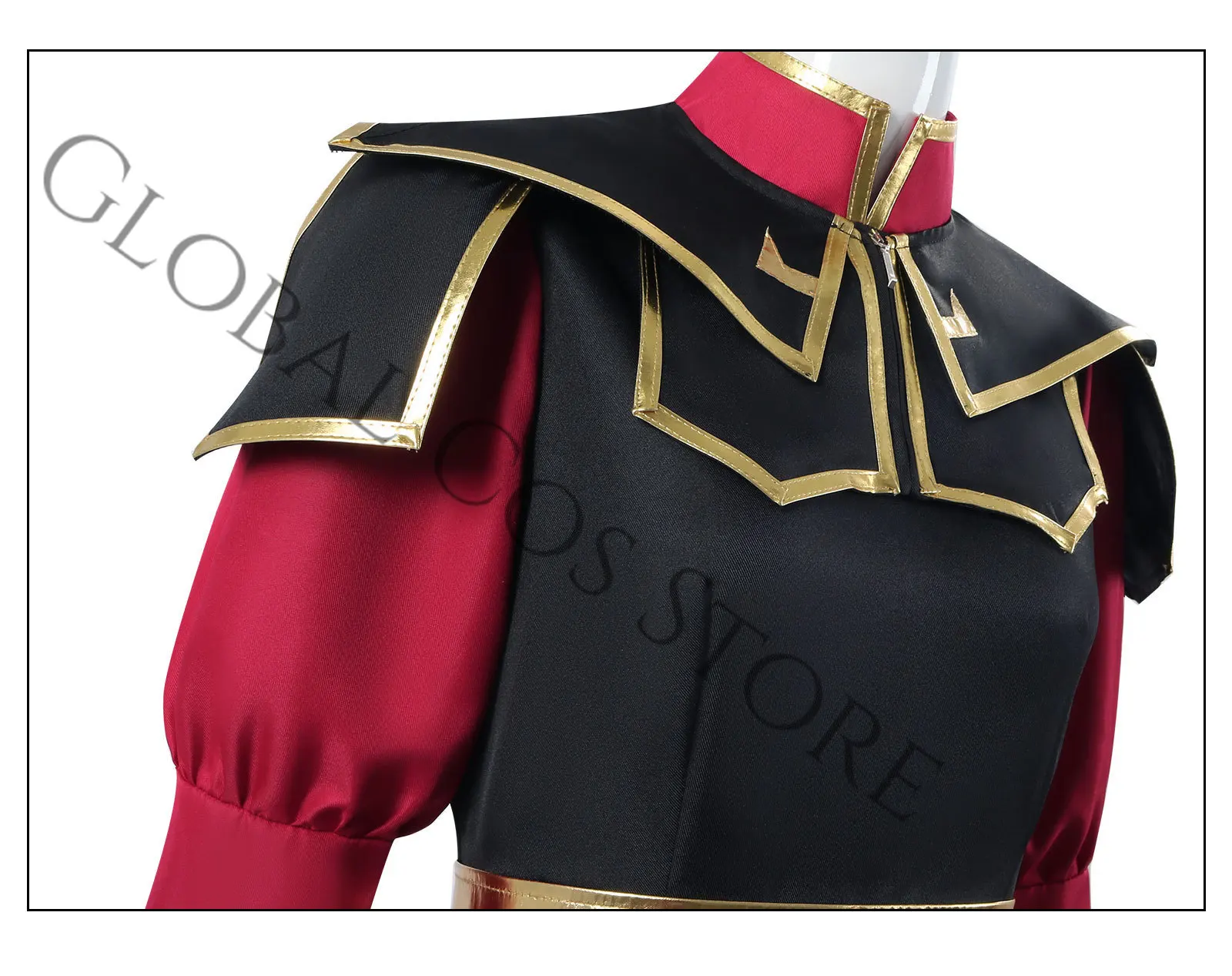 Anime Avatar The Last Airbender Cosplay Azula Costume Wig Red Palace Knight Style Suit for Halloween Party Comic Con Dress Up view 4