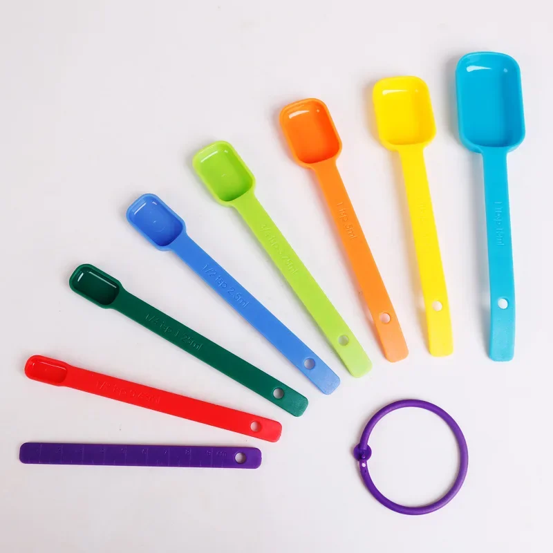 Measuring Spoon Color Plastic 15-piece /set Scale  Measuring Spoon  Set  Baking Tea Coffee Kitchen Tool Set  Coffee Spoon