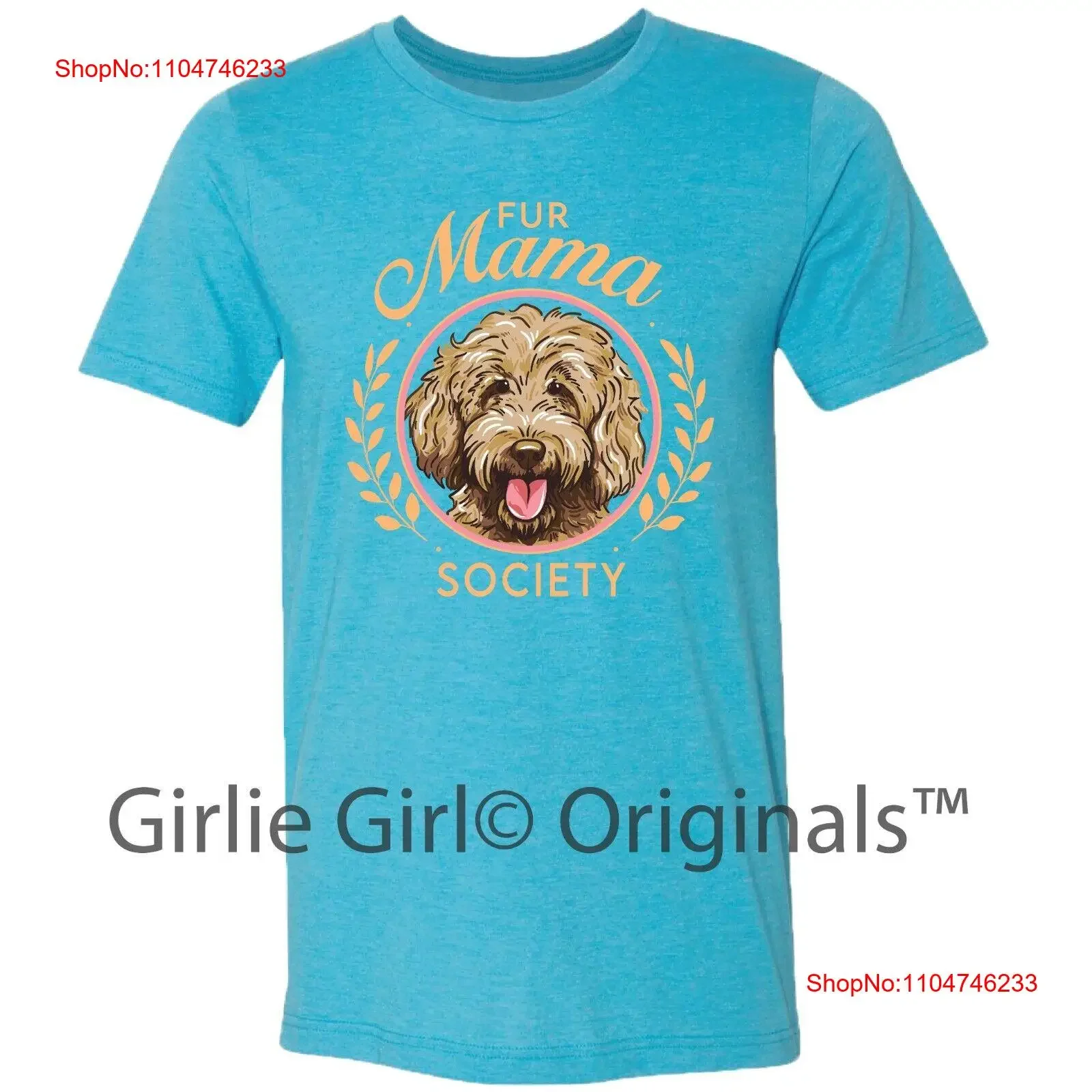 تي شيرت LLM Fur Mama 159 هيذر أكوا تي شيرت عتيق مغسول للارتداء اليومي جرافيك أنيق قليلاً متعدد الاستخدامات #1