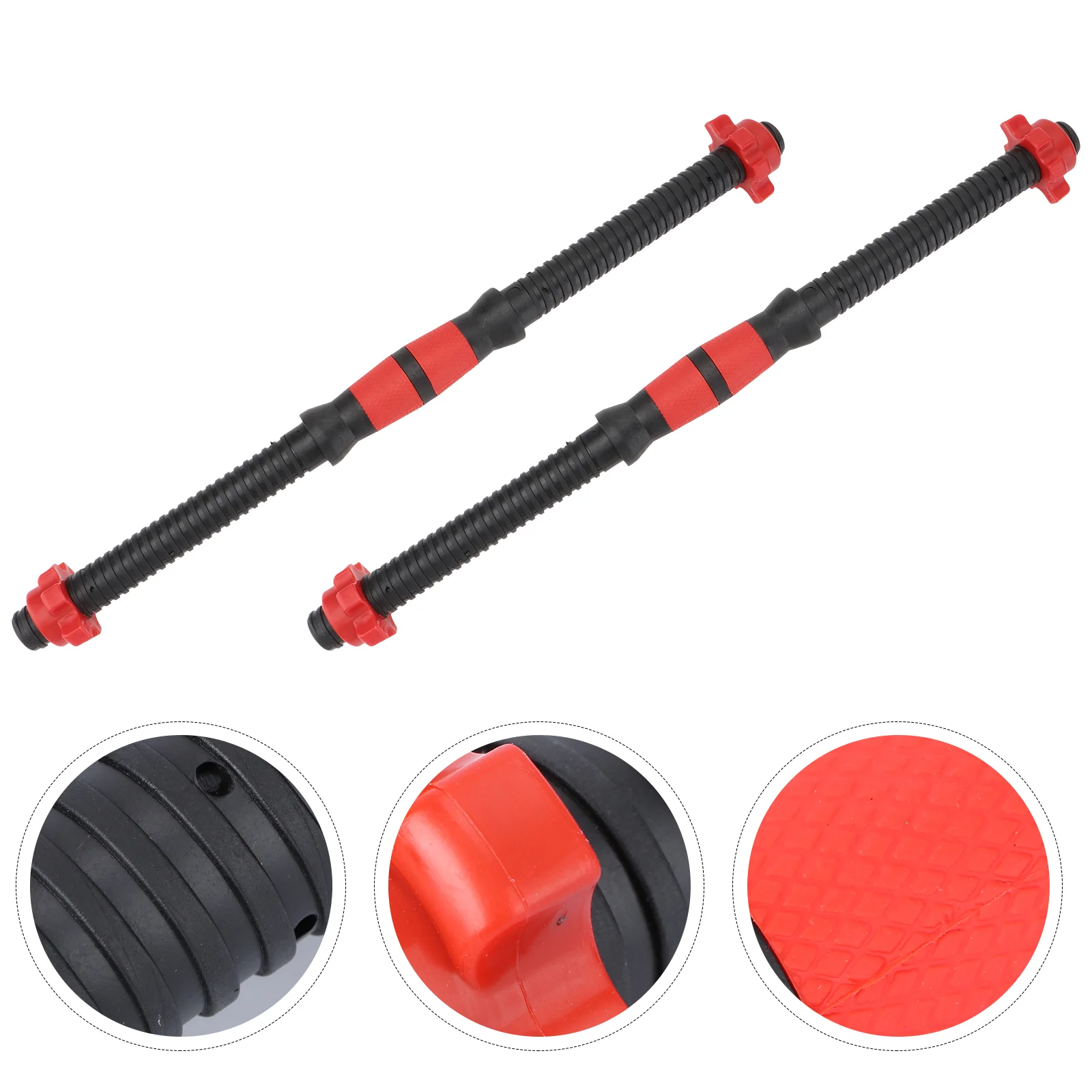 2Pcs 40cm Dumbbell Bars Dumbbell Handles Weightlifting Accessories for Gym Barbells Strength Training (  )