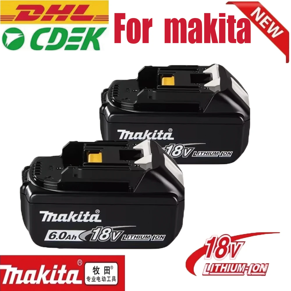 

For makita 18v 6ah original battery bl1830 bl1860 bl1850B BL1850 tool battery compatible for Makita 18 Volt wireless grinder