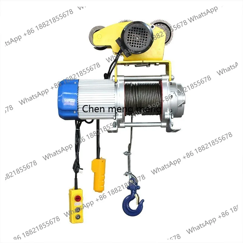 

Multifunctional Aluminum Shell Hoist Household Small Crane Electric Winch with Remote Control for Construction Decoration