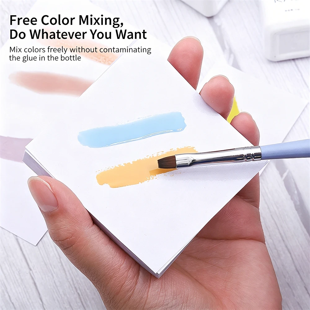 100 feuilles de papier jetable pour palette de mélange de couleurs de vernis à ongles, imperméable, pour le mélange de couleurs et le dessin, outils de manucure DIY pour présentation
