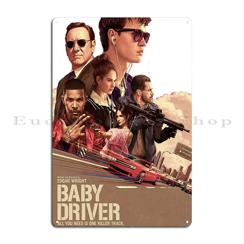 الخنصر سائق الطفل البديل الفيلم خمر 80s المشارك لوحة معدنية المشارك حانة خلق جدار كهف مضحك شخصية تين تسجيل ملصق