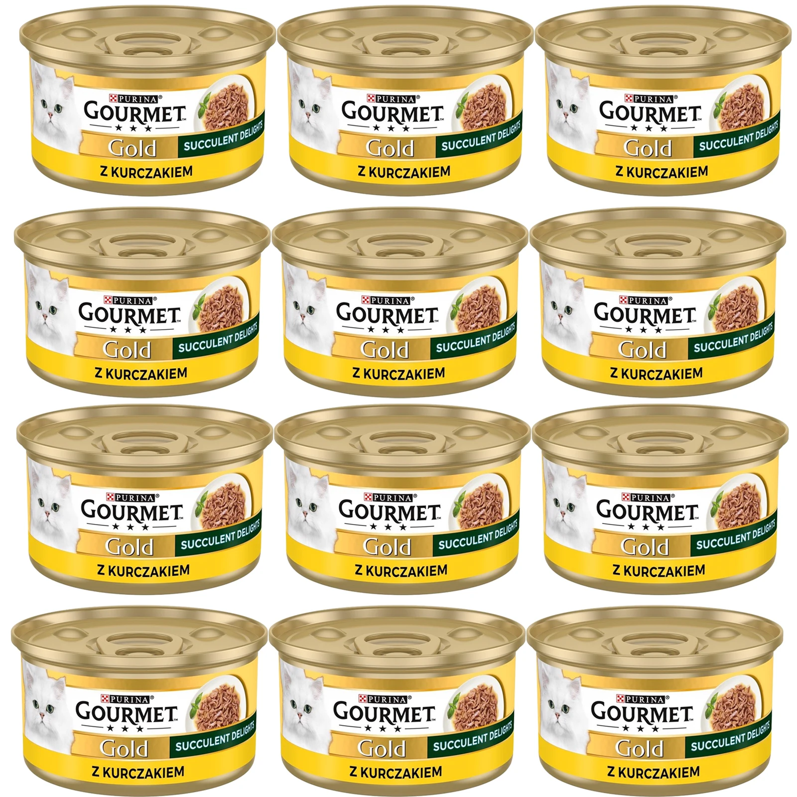 Gourmet Gold Suculentas Delights Comida para Gatos con Pollo 85 g x 12 piezas