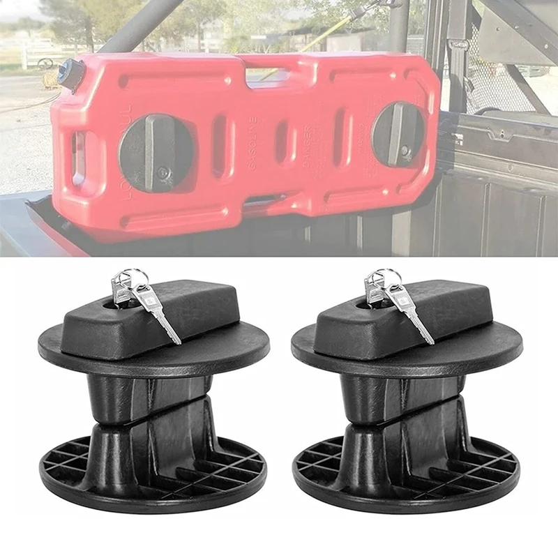 2X Gas Can Mount, Oil Mounting Lock 5Gallon Gas Tank Cans Lock Pack Mount Lock For 10L/2.6 Gallon Fuel Tank Barrel