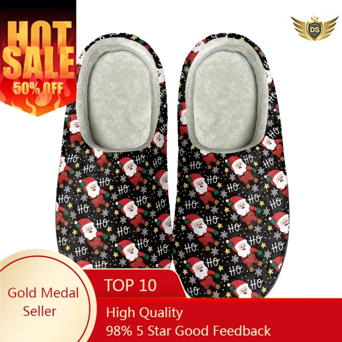 

Winter Warm Couple Footwear Christmas Printed Women Flats Indoor Home Slides Dropshipping Casual Cozy Non Slip Cotton Slippers