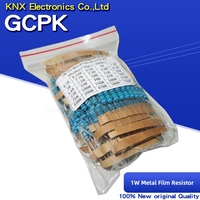 300pcs=30values X 10pcs Resistor Assorted Kit 1W 1% Metal Film Resistor 0.1R-750R ohm