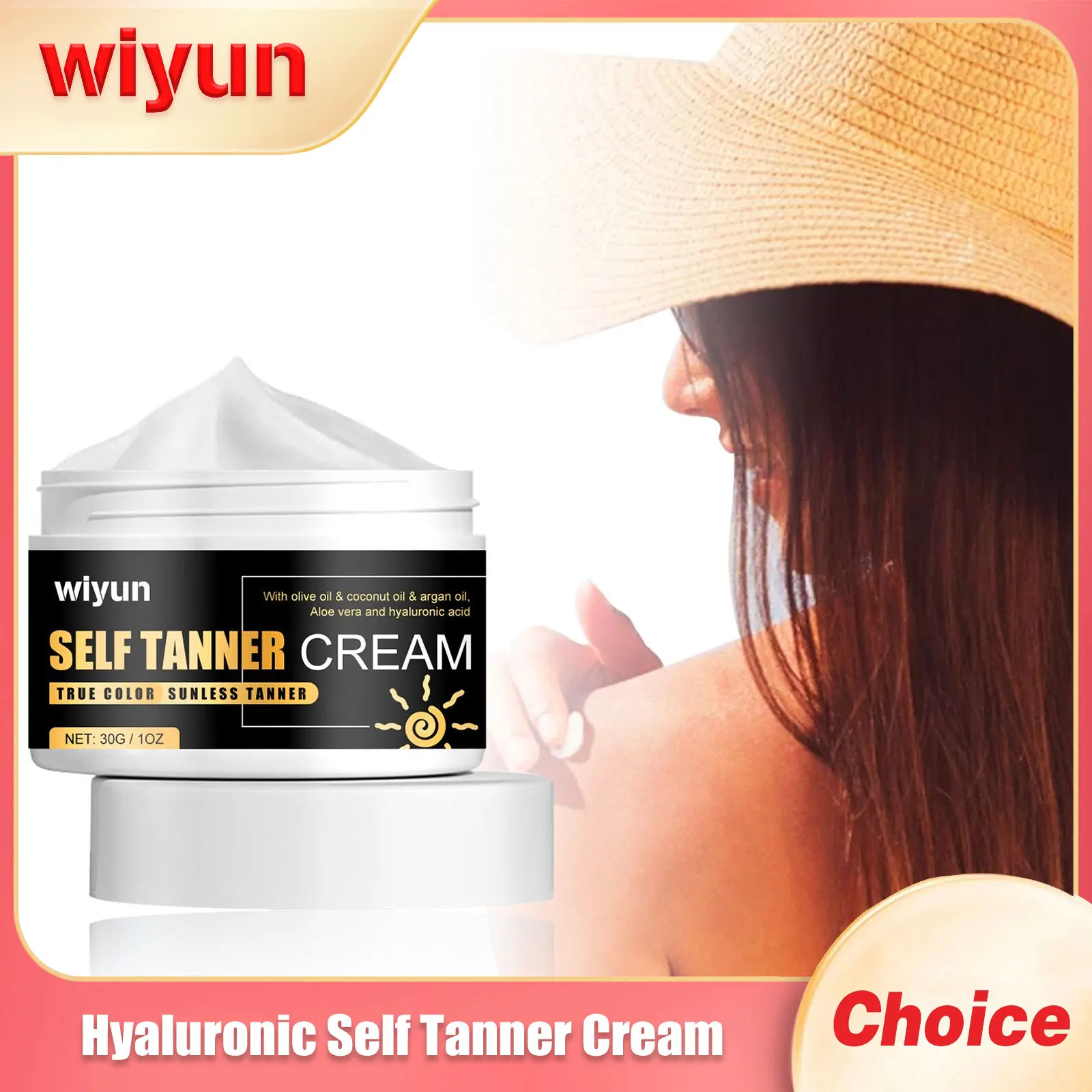 Hyaluronic Self Tanning Cream Indoor Sunless Sunlight Protect Deep Nourish Not Block Pores Intensive Bronzer Body Tanner Lotion