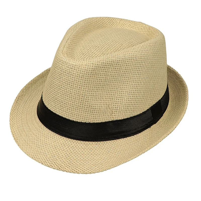 Kids 54cm Straw Sun Hat Summer Retro Ribbon Breathable Bulrush Beach Straw Hats Beach Panama Hat chapeau de soleil Boy Sun Hats