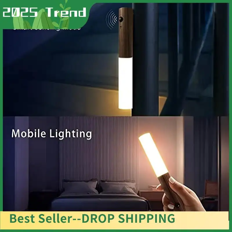 AD33 HOT Rechargeable LED Wall Light With Human Body Sensor For Home Toilet And Corridor, Intelligent Induction Night Light