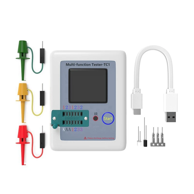 LCR TC1 1.8 Inch Multifunctional TFT Transistor Tester LCD Display Multimeter Transistor Tester