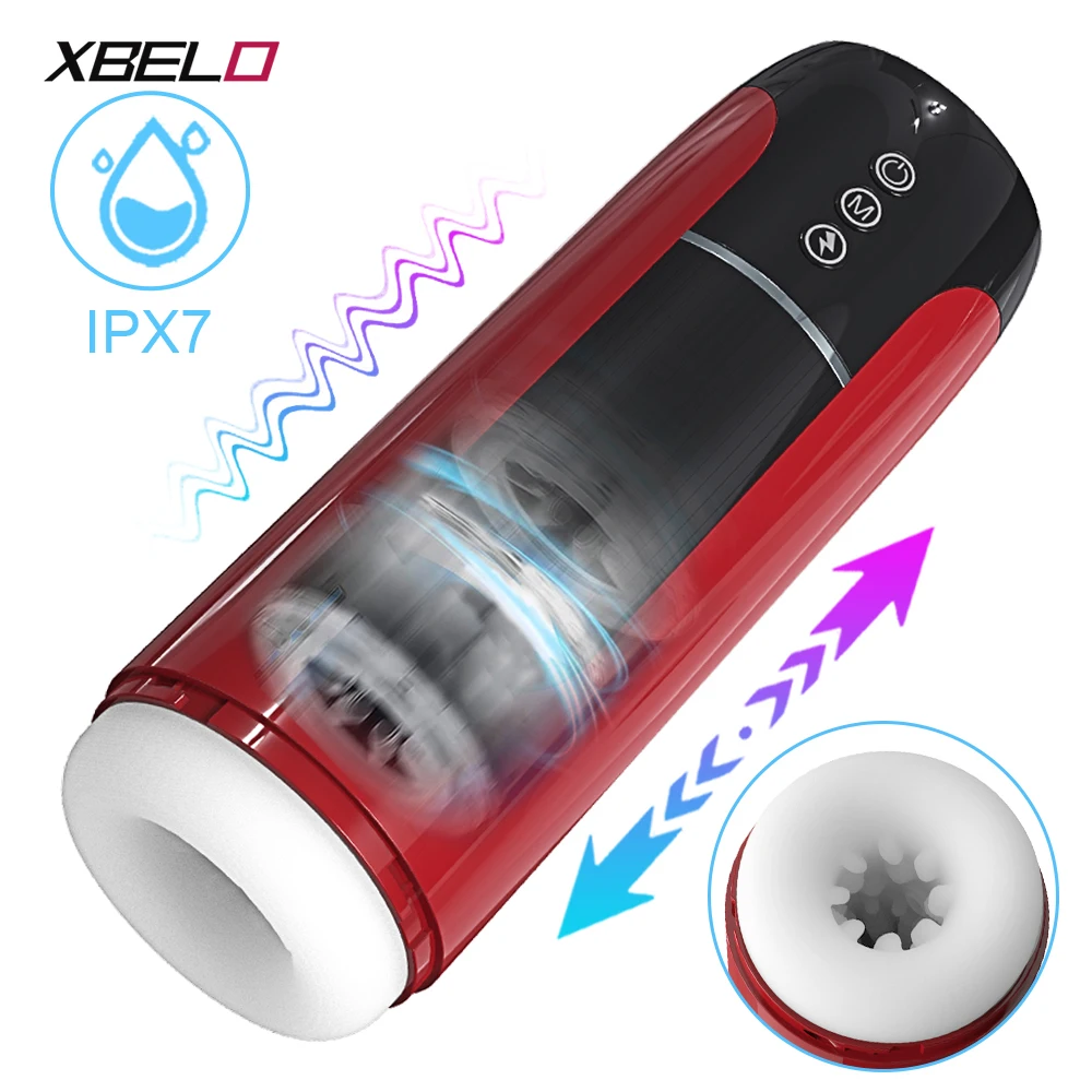 New Automatic Male Masturbator Inner Telescopic Vibration Blowjob Masturbation Cup Sex Toys for Men Adult Goods IPX7 Waterproof
