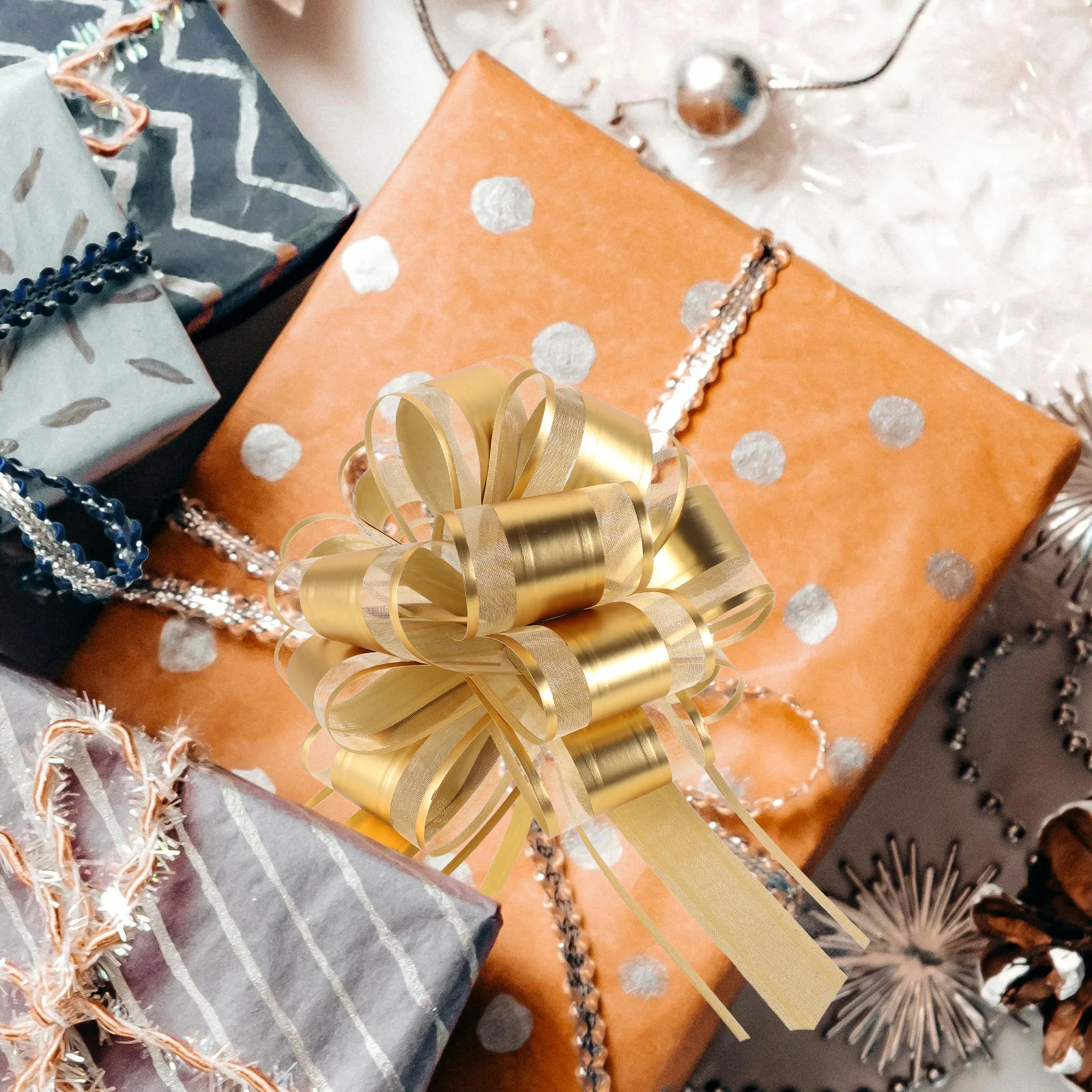 

10Pcs Pull Bow Wedding Car Packing Decors Colored Large Pull Bows Flowers Wedding Party Bow Knot Bows Decor Supplies