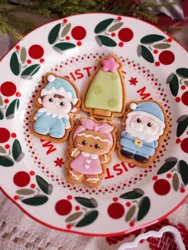 Christmas Santa Claus Tree Cookie Cutter Korean Style Xmas Boy Girl Biscuit Stamp Icing Cookie Sugar Craft Baking Accessories