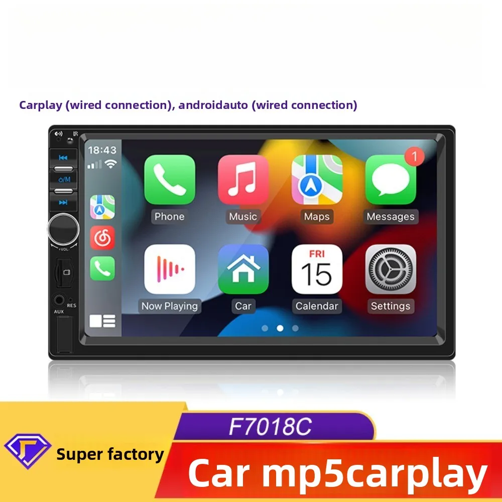 

Cross-border 7 inch central control car radio carplay high definition large screen car mp5 bluetooth player