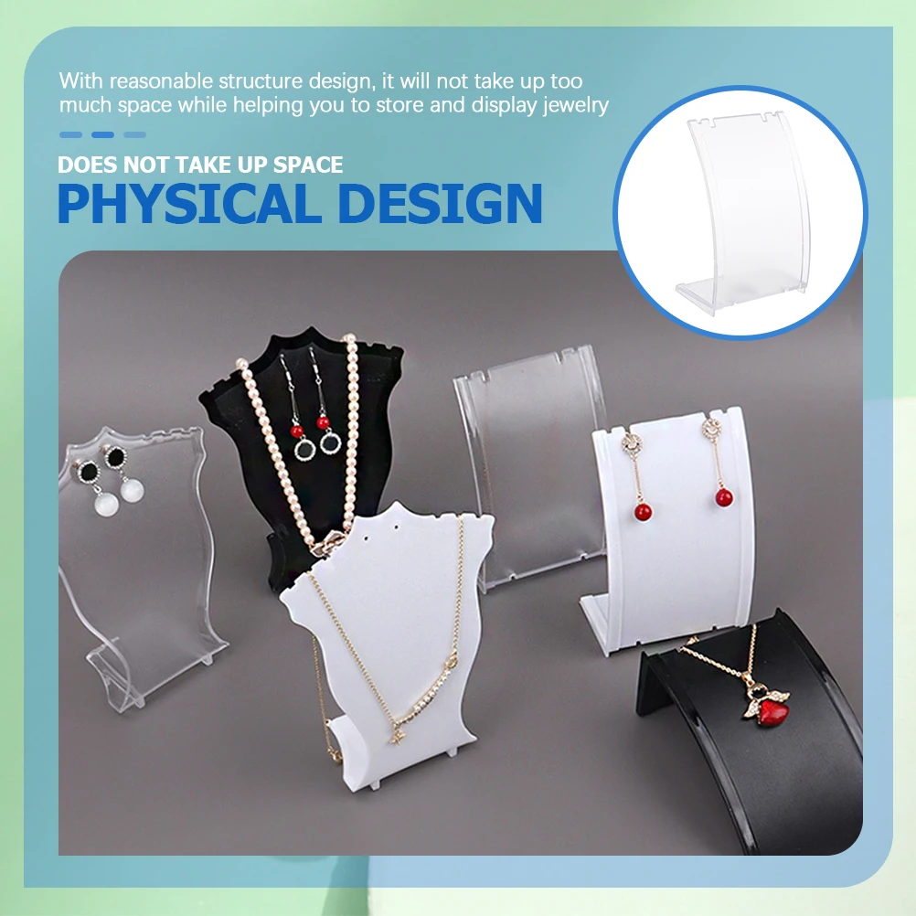 

6 Pcs Earring Display Stand Earrings Jewelry Stands Displays Stud Necklace Organizer Rack Holder Plastic Storage
