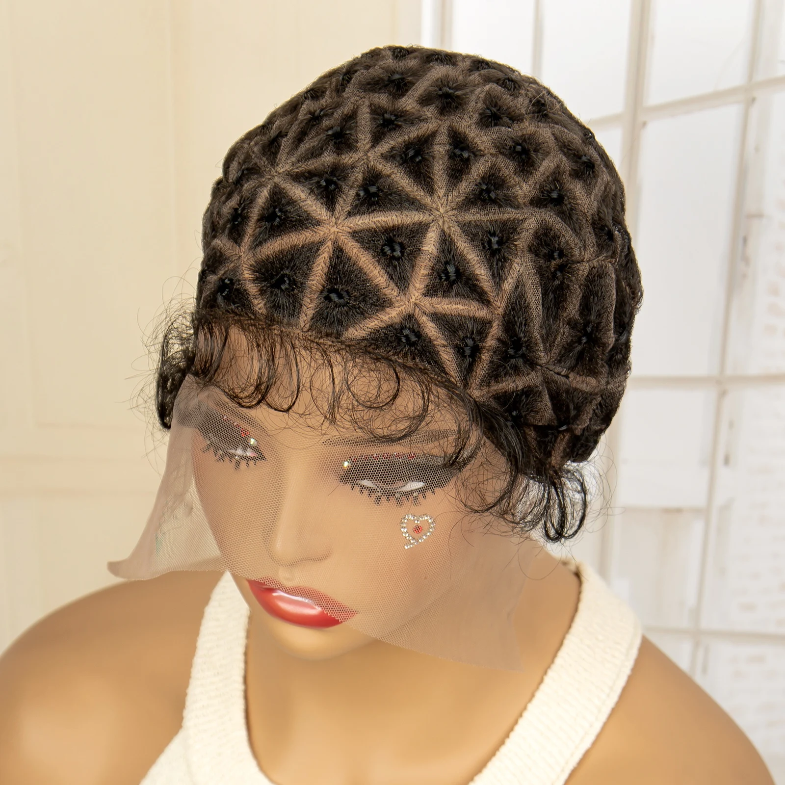 Braided Wig Cap for Box Braids Crochet Braids DIY Wig Cap Full Bouble Lace Braided Wig with Baby Hair Suitable Lace